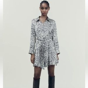 Leopard print mini dress